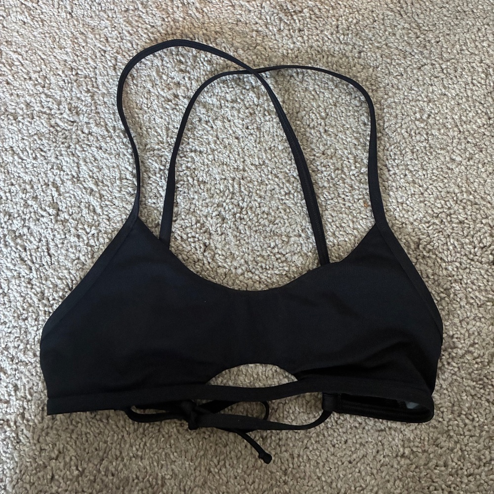 Jolyn Nikki Black Bikini Top Size Small